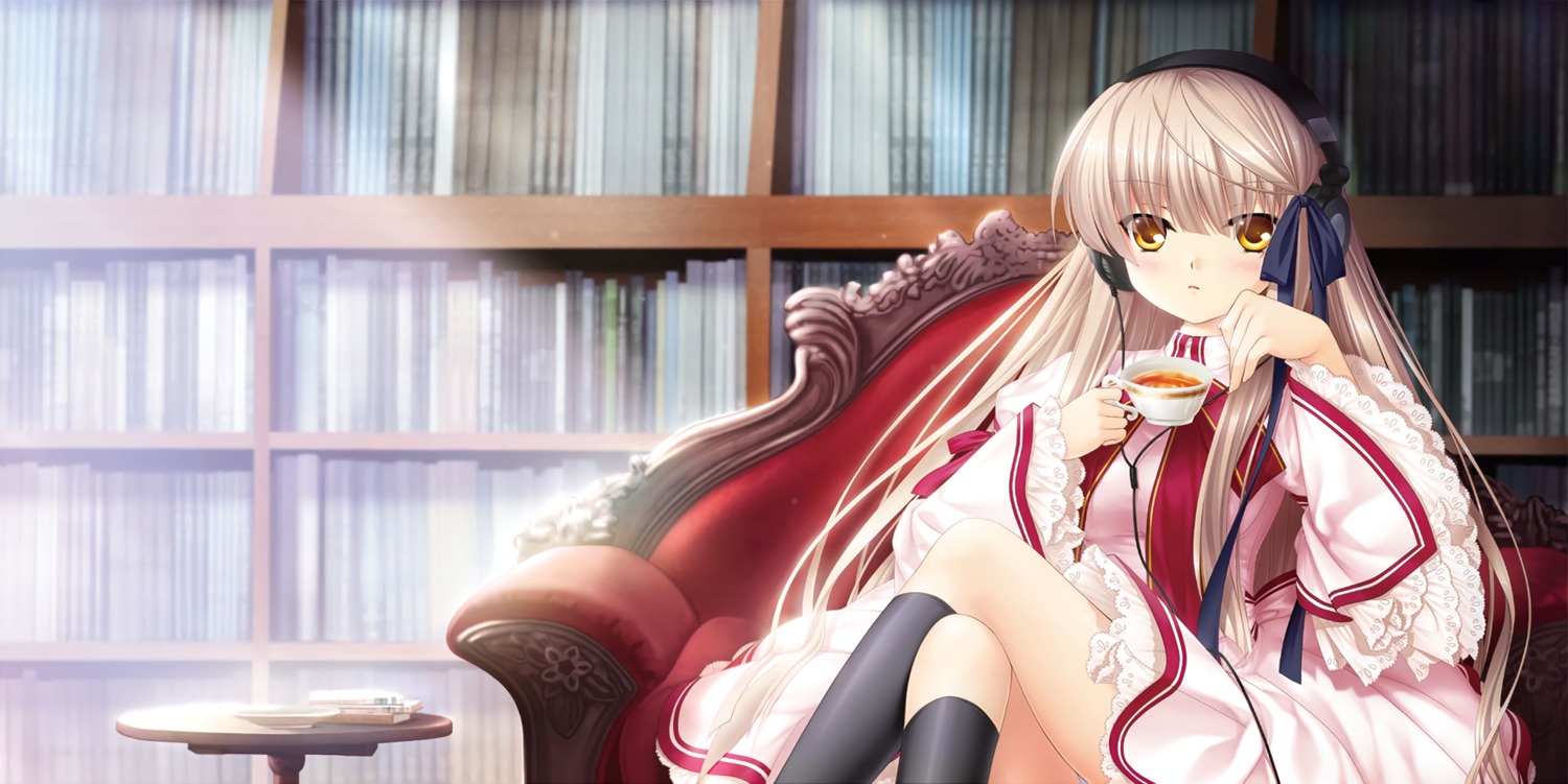 key hinoue itaru rewrite senri akane headphones seifuku skirt lift 